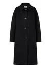 Studio Tomboy Single-breasted Felted Coat In Black