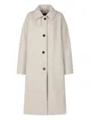 Studio Tomboy Single-breasted Felted Coat In Neutral