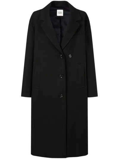 Studio Tomboy Single-breasted Wool-blend Coat In Black