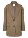 Studio Tomboy Single-breasted Oversized Blazer In Brown