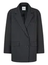 Studio Tomboy Single-breasted Pocket Blazer In Black