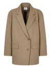 Studio Tomboy Single-breasted Pocket Blazer In Brown