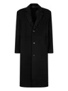Studio Tomboy Single-breasted Welt-pocket Coat In Black