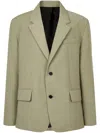 Studio Tomboy Single-breasted Wool Blazer In Green