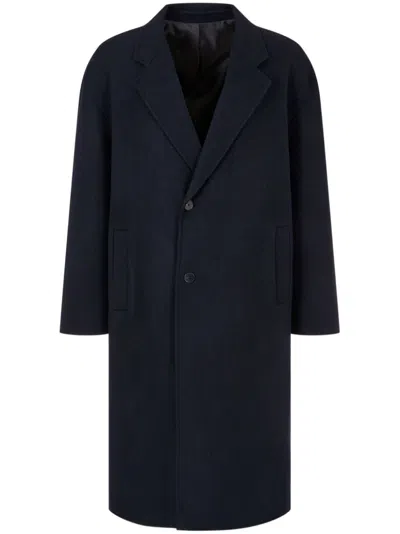 Studio Tomboy Single-breasted Wool Coat In Blue