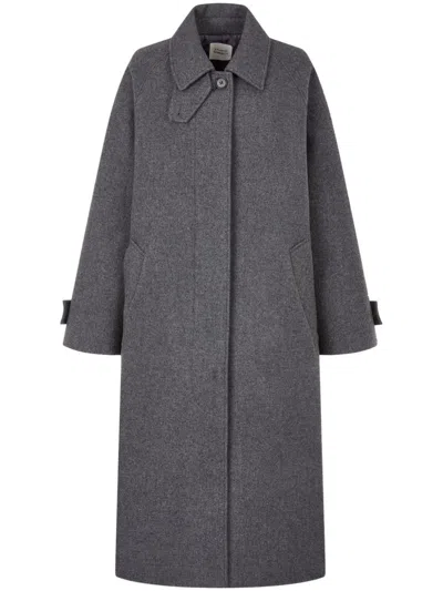 Studio Tomboy Single-breasted Wool Coat In Grey
