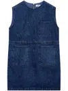 Studio Tomboy Sleeveless Drawstring Dress In Blue