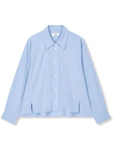 Studio Tomboy Slit-detailing Shirt In Blue