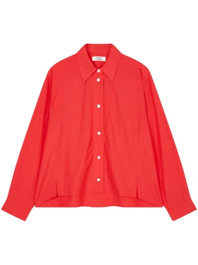 Studio Tomboy Slit-detailing Shirt In Red