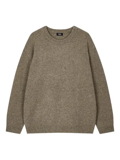 Studio Tomboy Speckle-knit Sweater In Green