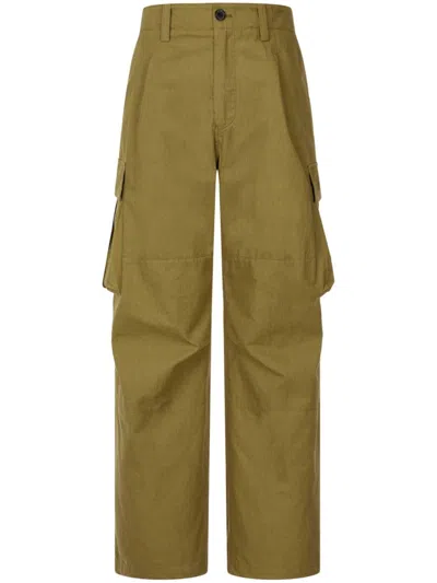 Studio Tomboy Straight-leg Cargo Trousers In Green