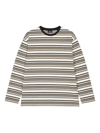 Studio Tomboy Stripe Ringer Long-sleeve T-shirt In Black