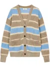 Studio Tomboy Striped Cardigan In 中性色