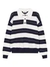 Studio Tomboy Striped Long-sleeve Polo Shirt