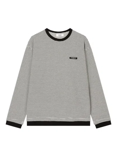 Studio Tomboy Striped Ringer T-shirt In Black