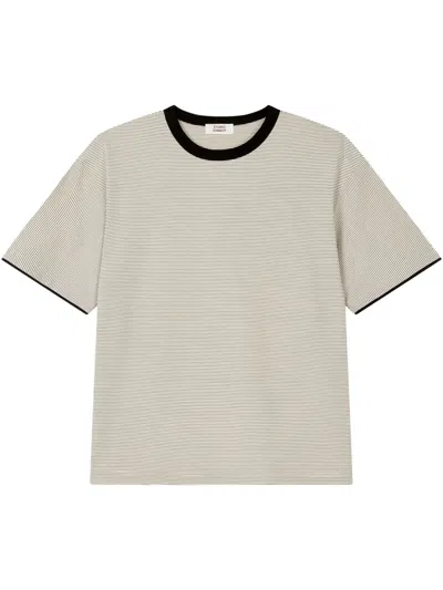 Studio Tomboy Striped Round-neck T-shirt In Neutrals