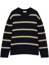 Studio Tomboy Striped Sweater In Blue