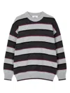 Studio Tomboy Striped Sweater In Gray