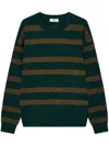 Studio Tomboy Striped Sweater In Green