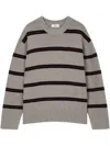 Studio Tomboy Striped Sweater In Grey