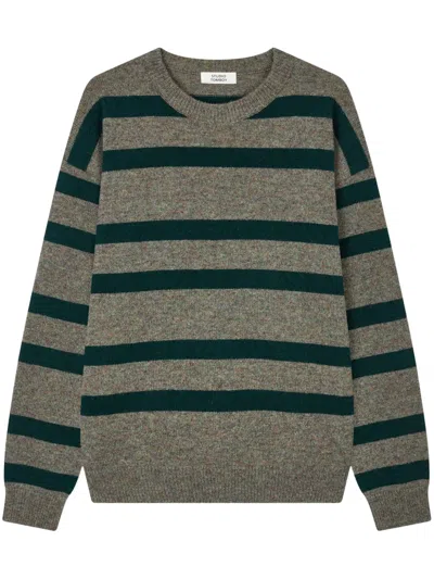 Studio Tomboy Striped Sweater In Grey