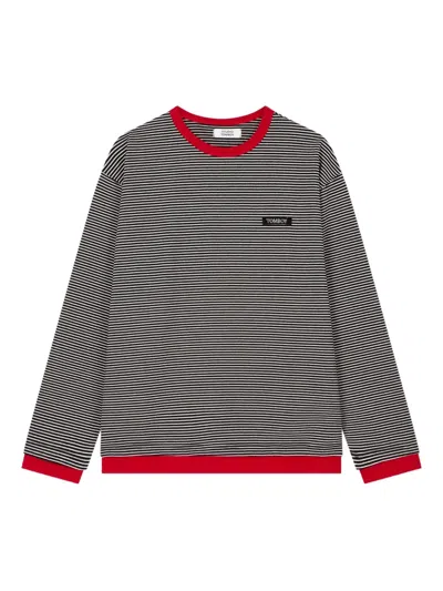 Studio Tomboy Striped T-shirt In Black
