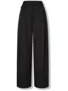 Studio Tomboy Striped Wide-leg Trousers In Black