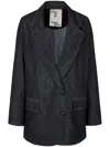 Studio Tomboy Tailored Denim Blazer In Blau