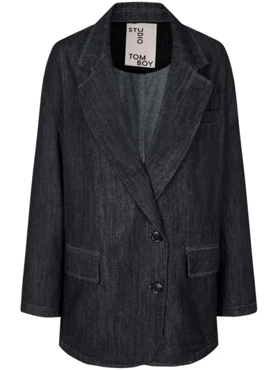 Studio Tomboy Tailored Denim Blazer In Blau