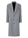 Studio Tomboy Tailored Single-breasted Coat In Gray