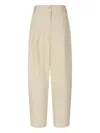 Studio Tomboy Tapered Corduroy Trousers In Neutral