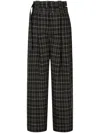 Studio Tomboy Tartan-check Belted Trousers In Black