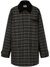 Studio Tomboy Tartan Check-pattern Single-breasted Coat In Schwarz