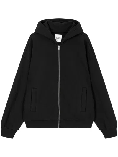 Studio Tomboy Terry Zipped Hoodie In 黑色