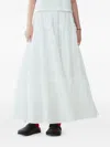 Studio Tomboy Tiered Maxi Skirt In White