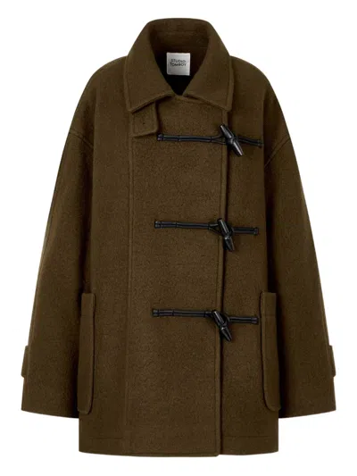 Studio Tomboy Toggle-fastening Coat In Brown
