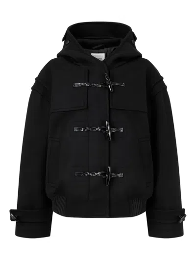 Studio Tomboy Toggle-fastening Hooded Jacket In Black