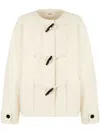 Studio Tomboy Toggle-fastening Round Neck Jacket In Neutrals