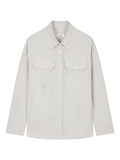 Studio Tomboy Two-pocket Button-up Shirt In Grey