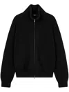 Studio Tomboy Two-way Zip-up Cardigan In Black