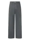 Studio Tomboy Utility-pocket Wide-leg Trousers In Grey