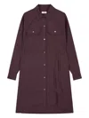 Studio Tomboy Utility Shirtdress In Red