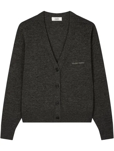 Studio Tomboy V-neck Cardigan In Grey