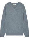 Studio Tomboy V-neck Jumper In Blue