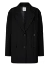 Studio Tomboy Vent-detail Button-fastening Jacket In Black