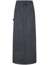 Studio Tomboy Washed-denim Maxi Skirt In 灰色