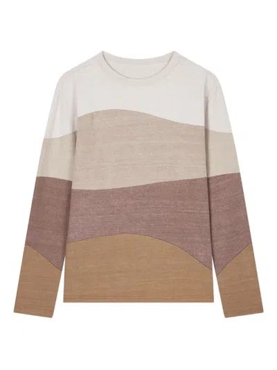 Studio Tomboy Wave-pattern Long-sleeve T-shirt In Multi