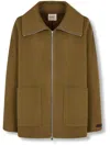 Studio Tomboy Wide-collar Jacket In Green