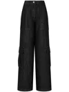 Studio Tomboy Wide-leg Cargo Jeans In Black