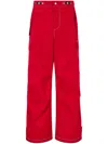Studio Tomboy Wide-leg Cargo Trousers In Red